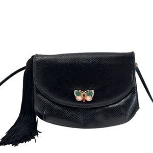 Vintage Judith Leiber exotic skin Karung snakeskin bag